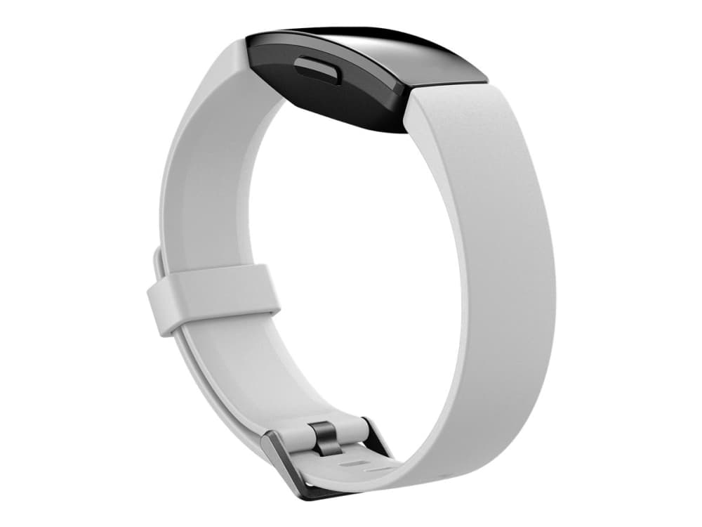 Fitbit Inspire HR - Svart - aktivitetssporer med bånd - silikon - hvit - band size: S/L - monokrom - Bluetooth - 20 g