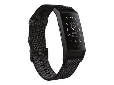 Fitbit Charge 4 - Special Edition - svart - aktivitetssporer med bånd - polyester - granittrefleksjon - wrist size: inntil 245 mm - monokrom - Blueto