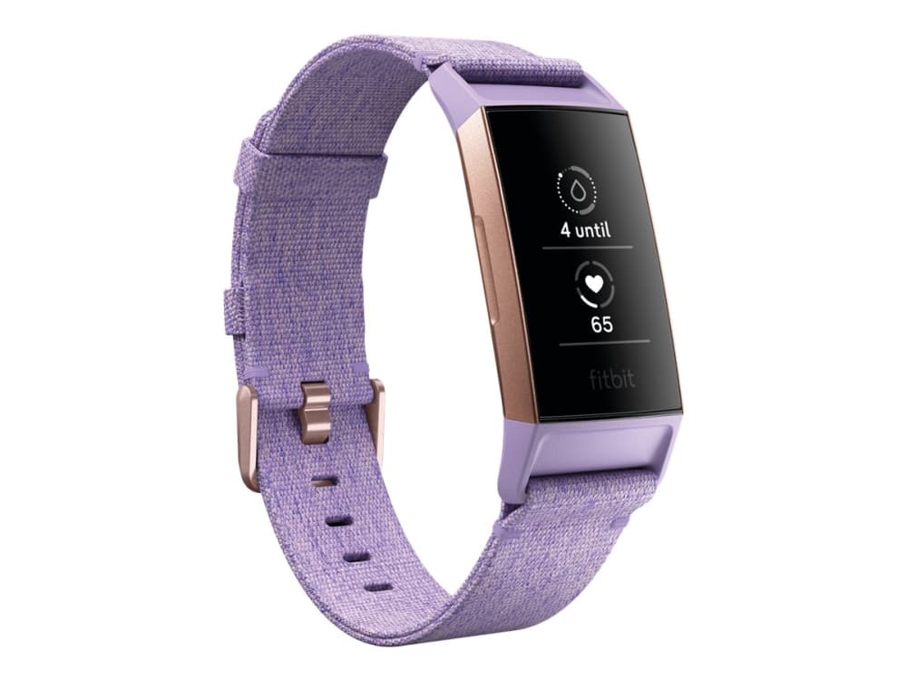 Fitbit Charge 3 - Special Edition - rosagull - aktivitetssporer med sportsbånd - lavendelfarget - monokrom - Bluetooth - 30 g