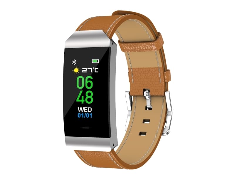 Denver BFH-250, Armband med aktivitetsspårare, 2,44 cm (0.96"), 90 mAh, Vattentät, IP68, Brun