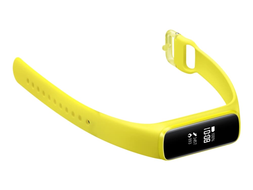Samsung Galaxy Fit E - Gul - aktivitetssporer med stropp - gul - display 0.74" - monokrom - Bluetooth - 15 g