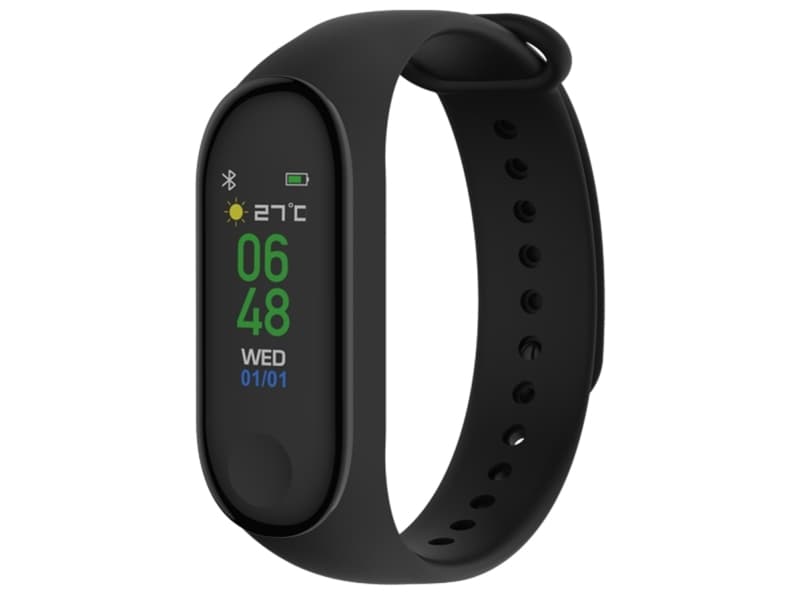 Denver BFH-240, Armband med aktivitetsspårare, 2,44 cm (0.96"), TFT, 90 mAh, IP67, Svart