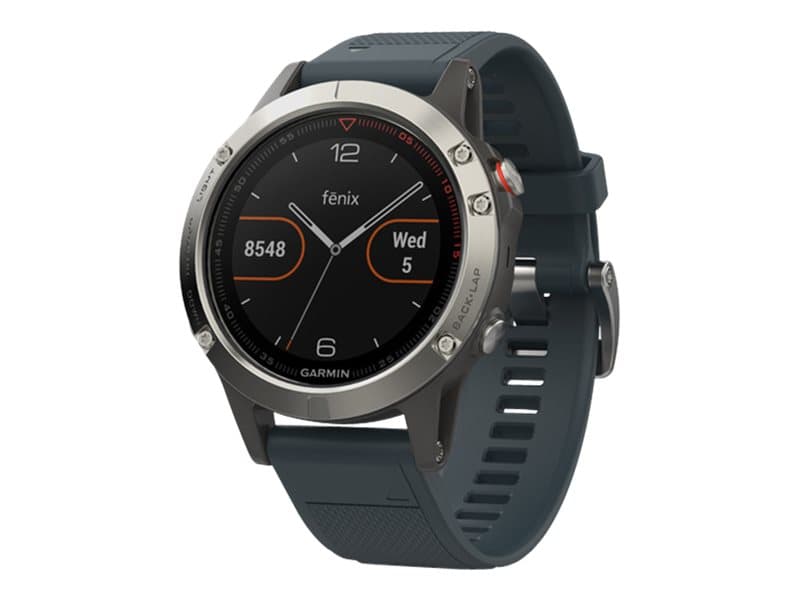 Garmin fenix 5 - GPS/GLONASS-ur - vandring, syklus, Golf, løp, svømming 1.2"