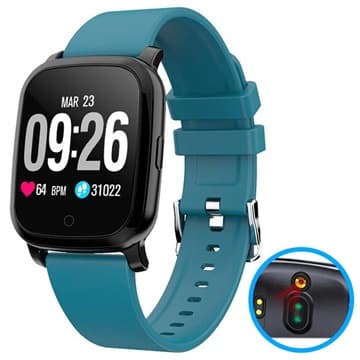 Vandtæt Bluetooth Smartwatch m/ IR Termometer CV06 - Blå