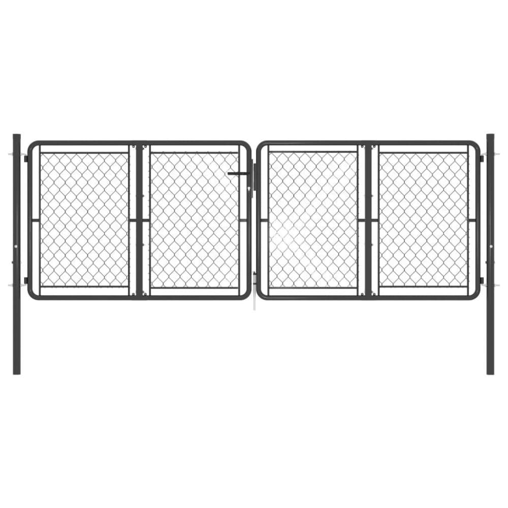 vidaXL havelåge 300x100 cm stål antracitgrå
