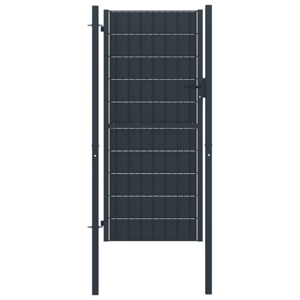 vidaXL hegnslåge 100 x 204 cm stål antracitgrå