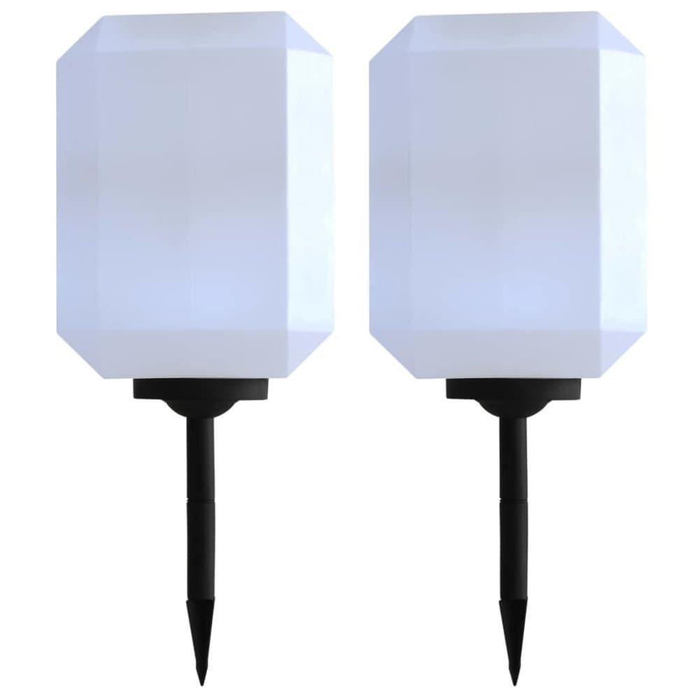vidaXL Utendørs sollampe 2 stk LED 30 cm hvit