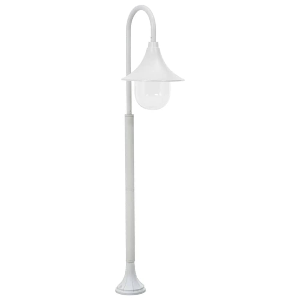 vidaXL Hagelyktestolpe E27 120 cm aluminium hvit