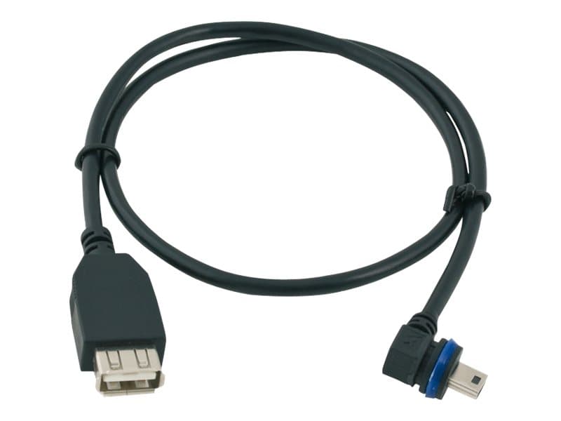 Mobotix MX-CBL-MU-EN-AB-5 - USB-kabel - USB (hunn) til mini-USB type B (hann) - 5 m - 90°-kontakt