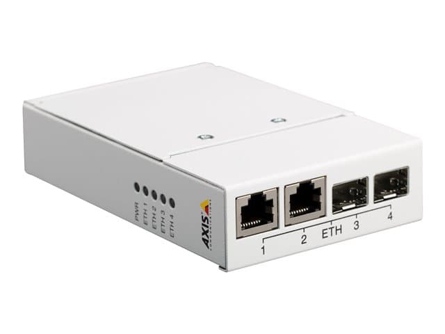 AXIS T8604 Media Converter Switch - Fibermedieomformer - GigE - 10Base-T, 100Base-TX, 1000Base-X, 100Base-X - 2 porter - RJ-45 / SFP (mini-GBIC)