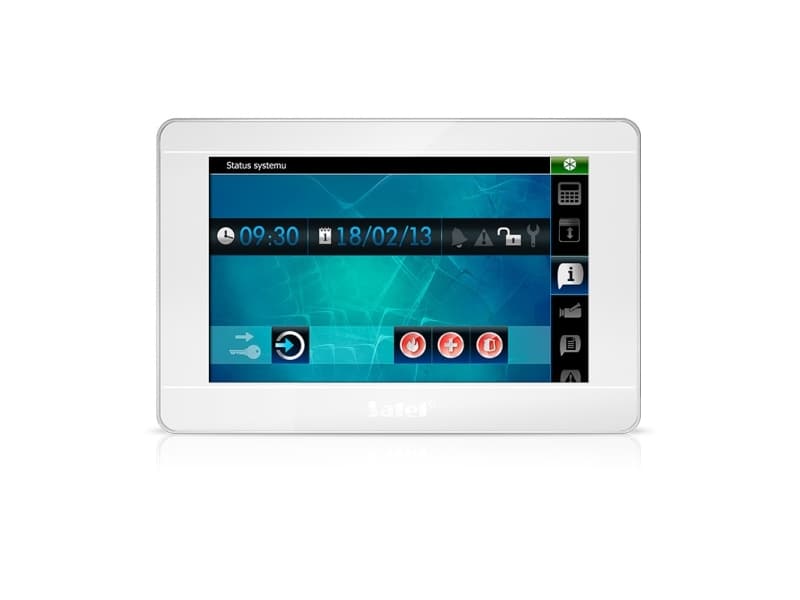Satel INT-TSI-WSW, 17,8 cm (7"), IPS, Kapasitiv, LED, Smarthjemmesystem, Wall/Tabletop