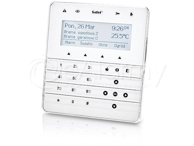 Satel LCD white sensory keypad INTEGRA (INT-KSG-WSW)