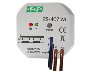 F&F Relay radio control 1Z 5A 230V monostable receiver RS-407 M