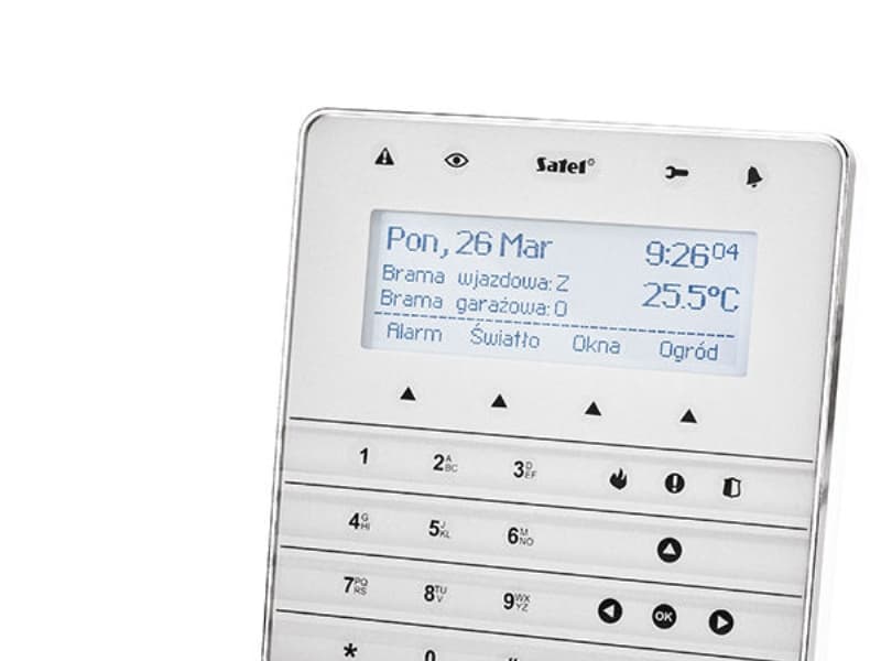 Satel INTEGRA bright LCD sensory keypad (INT-KSG-SSW)