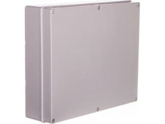 Elettrocanali Self-extinguishing surface-mounted smooth box with cover 960 degrees C series 410A IP56 380 x 300 x 120 gray (EC410C9A)