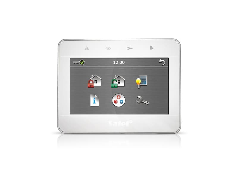Satel INT-TSG-WSW, 10,9 cm (4.3"), LCD, Smarthjemmesystem, Wall/Tabletop, Hvit, 12 V