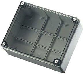 Elettrocanali Surface-mounted box with transparent cover 420 IP65 series 380 x 300 x 120 gray (EC420C9)