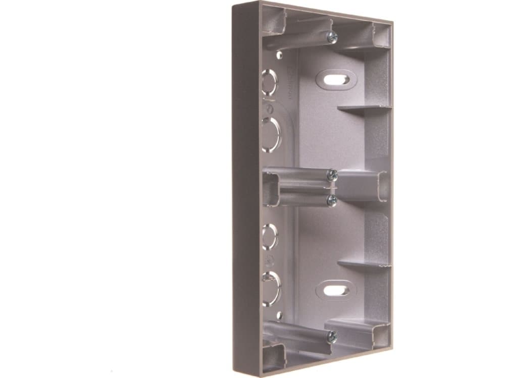 Kontakt-Simon Double surface-mounted corner box silver matt (WMDZ-302xxR-043)