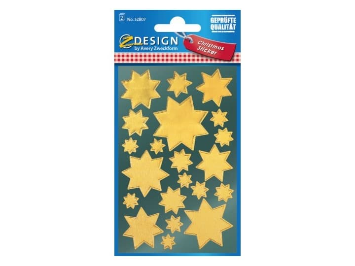 Avery 52807, papper, Guld, Glansigt, 42 styck