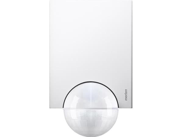 Merten vegg, tak PIR bevegelsesdetektor 565219 220 ° polar hvit IP55 (565219)