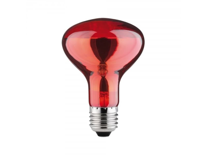 Paulmann 829.77, 60 W, 1000 h, 26 LM, 80°, E27, Röd