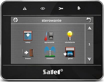 Satel Manipulator with 4.3 '' touch screen dark INTEGRA (INT-TSG-BSB)