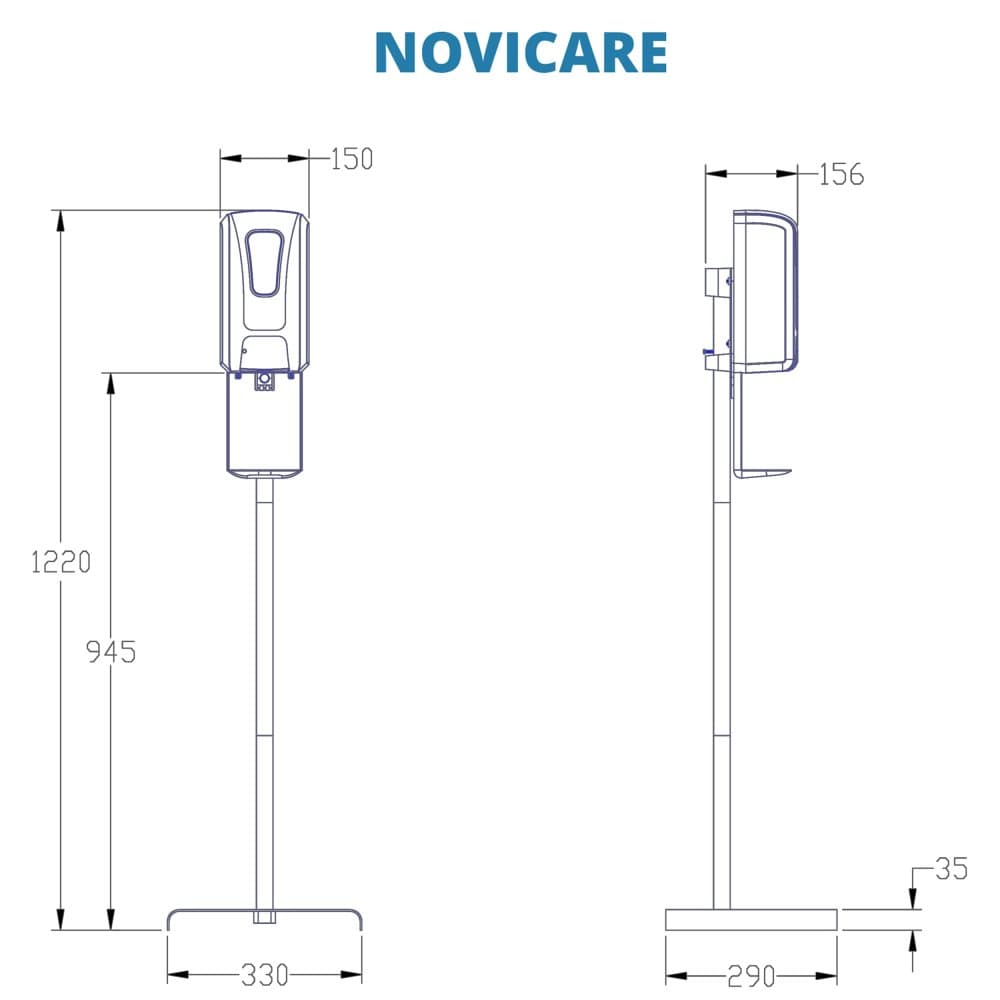 NOVICARE Dispenser med sensor til håndsprit inkl. Gulvstander D1406ST