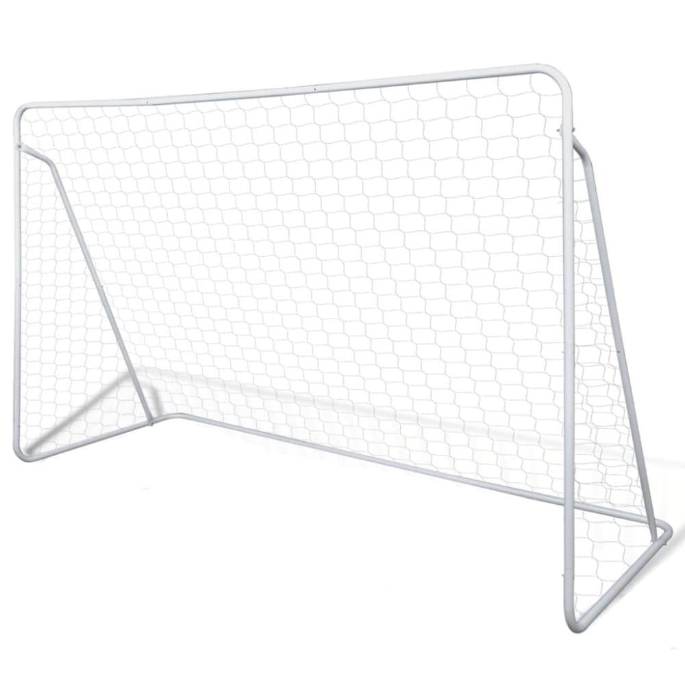 vidaXL Fotballmål med nett 240 x 90 x 150 cm høykvalitets stål