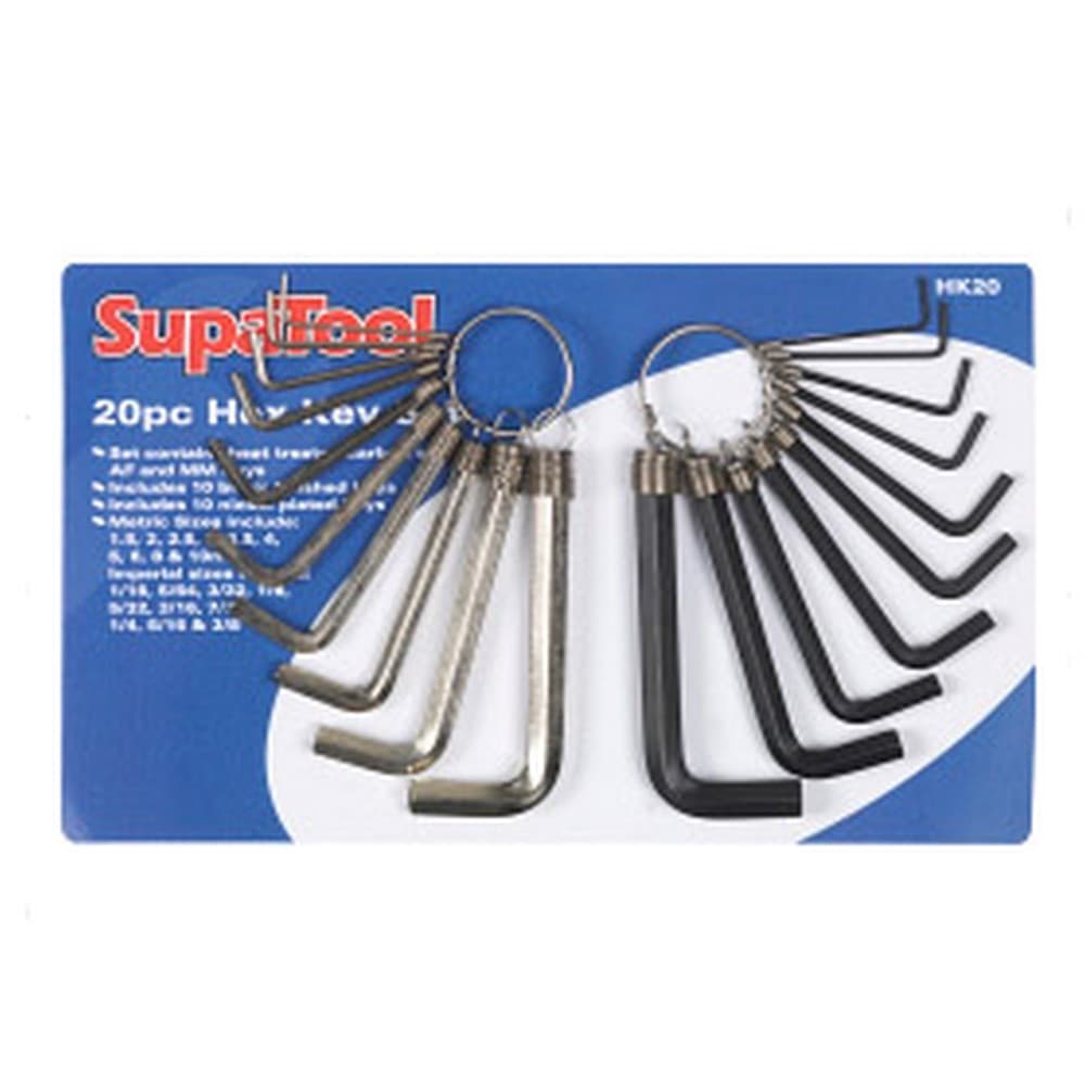 SupaTool Combination Hex Key Set (Pack of 20)