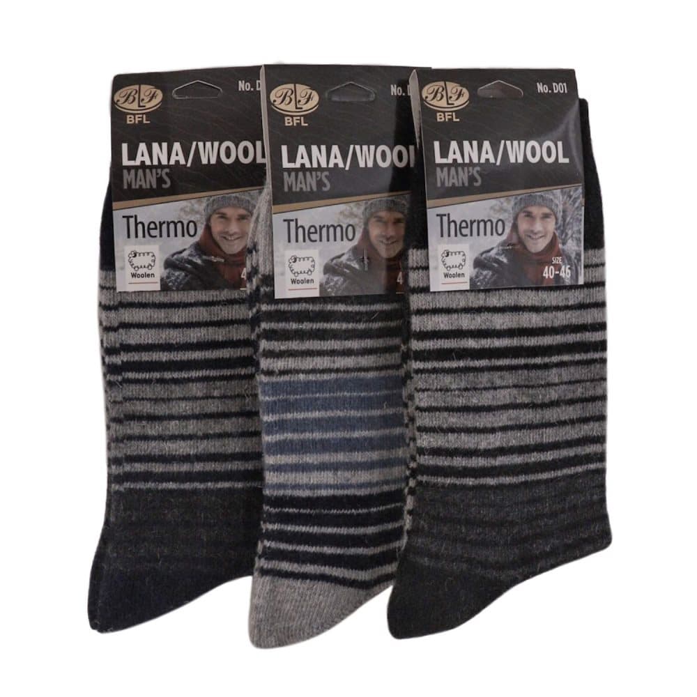 Wool Ullstrumpor 12 pack, HERR 40-46