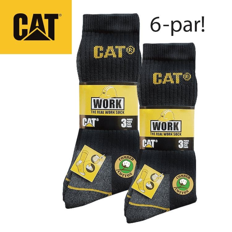 CAT arbetsstrumpor 6 par, 46-50, Caterpillar