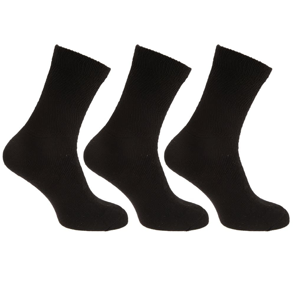 Mens Stretch Top Cotton Rich Diabetic Socks (Pack Of 3)