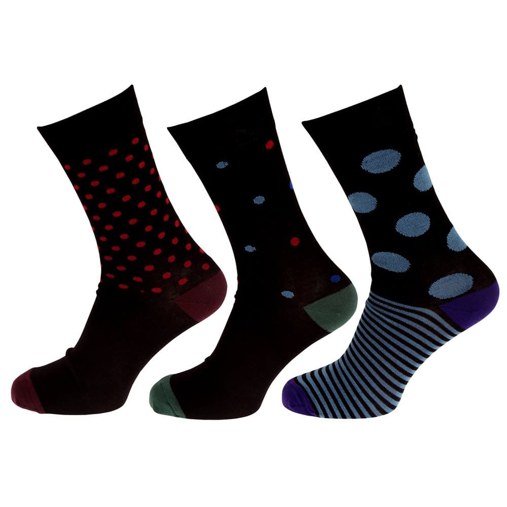 Mens Premium Patterned Bamboo Socks (3 Pairs)