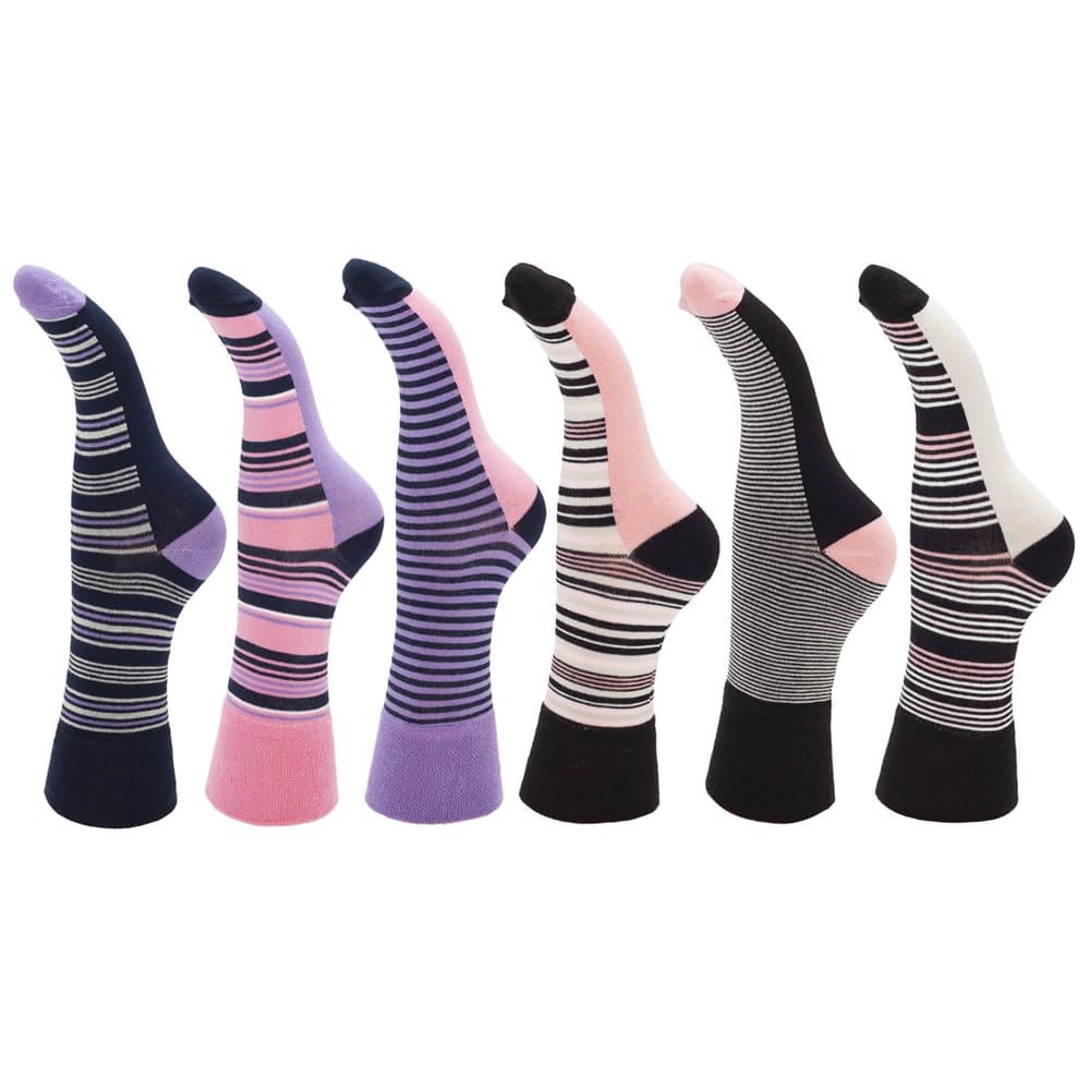 Top Sox Kvinnor / damer Pure Natural Bamboo Calf Strumpor (paket med 6)