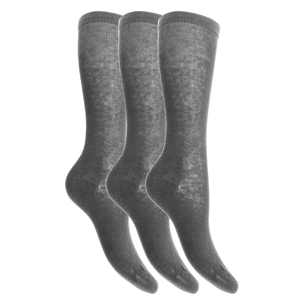 Childrens Girls Cotton Rich Knee High Socks With Elastane (Pack Of 3)