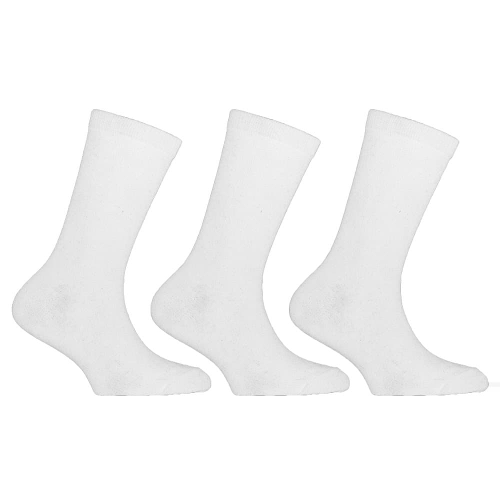 Childrens/Kids Plain Cotton Rich School Socks (Pack Of 3)