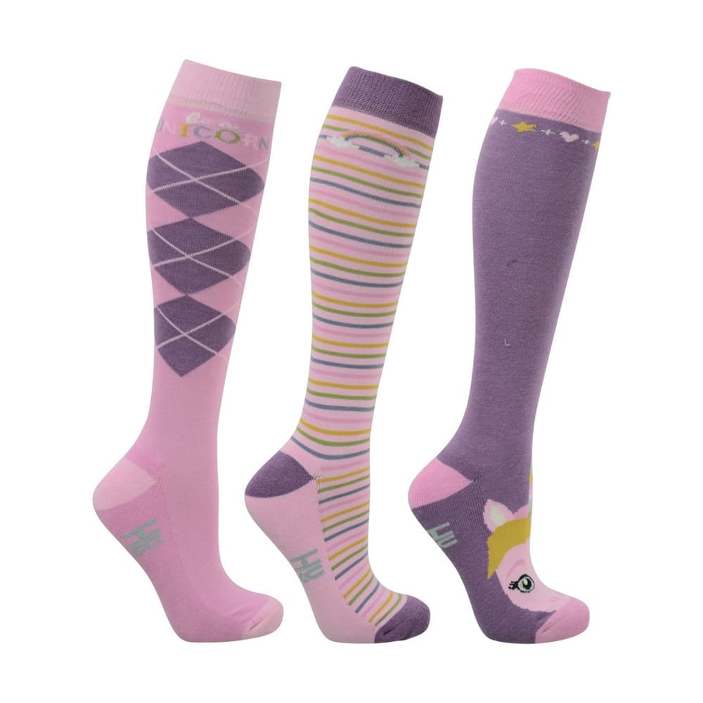 HyFASHION Vuxna Little Unicorn Strumpor (paket med 3)