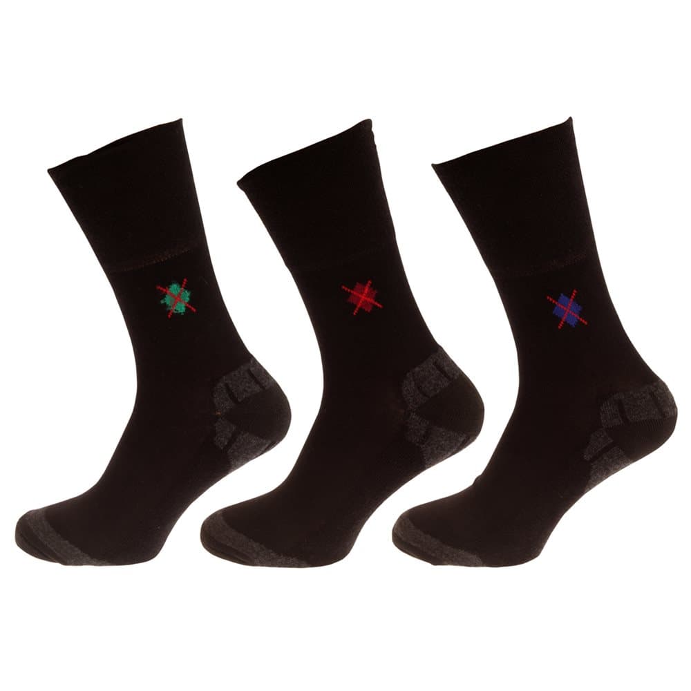 Universal Textiles Mens Non Elastic Socks With Bamboo Cushion (Pack Of 3 Pairs)