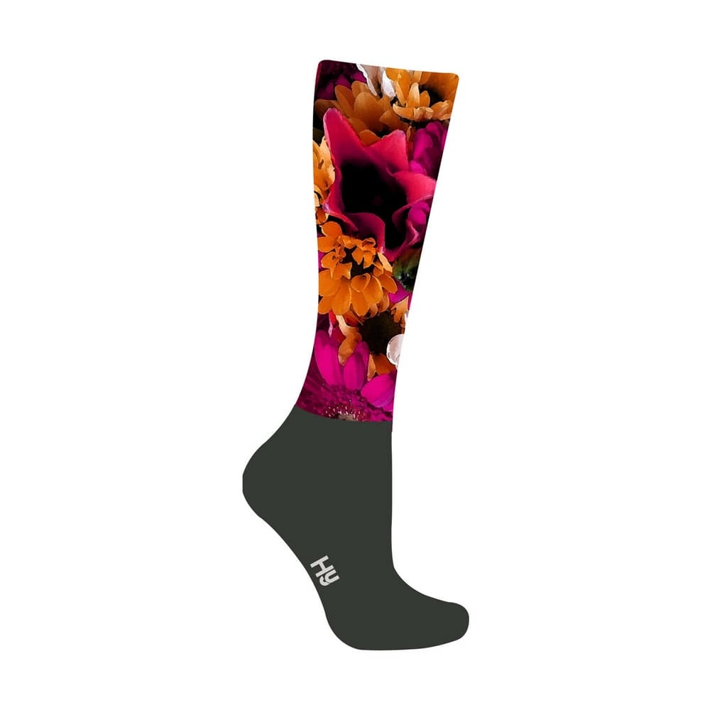 HyFASHION Vuxna blommaträdgårdsmönster Ridstrumpor