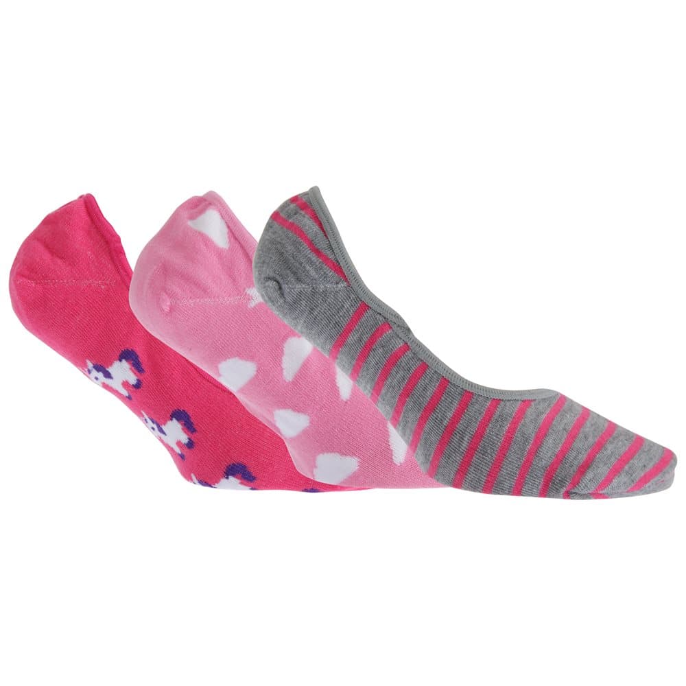 Foxbury Kvinnor / damer osynliga tränarsockor (3 par)