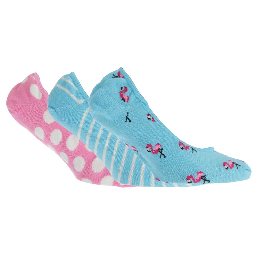 Foxbury Kvinnor / damer osynliga tränarsockor (3 par)