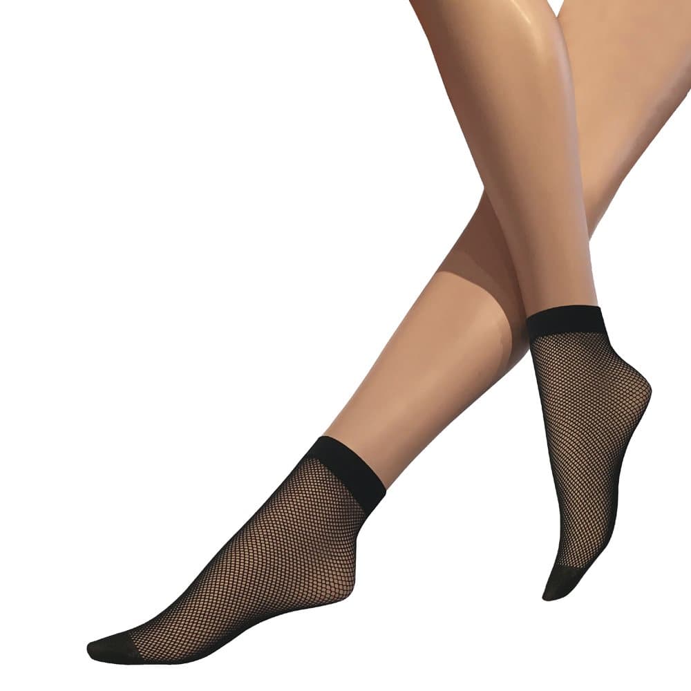 Silky Womens/Ladies Fishnet Lurex Ankle High Socks (1 Pair)