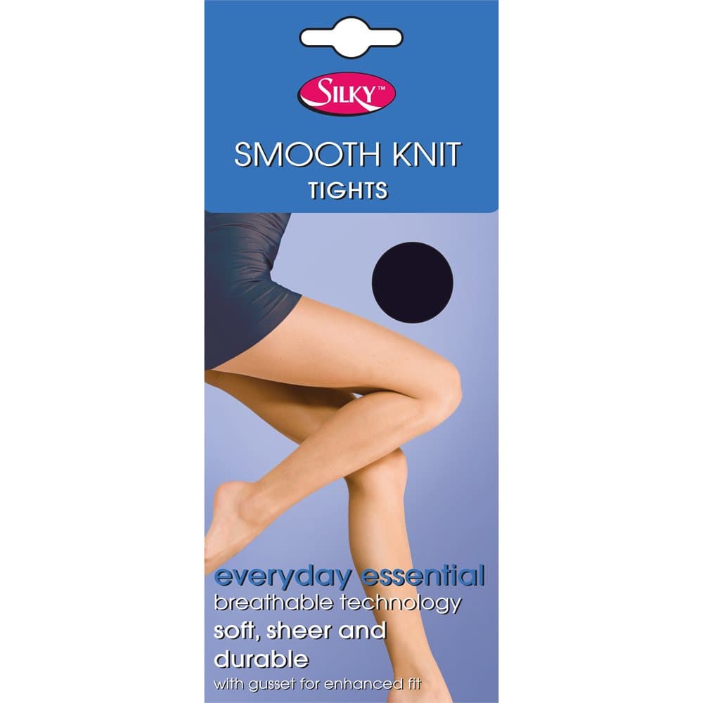 Silky Kvinnor / damer släta stickade tights extra storlek (1 par)