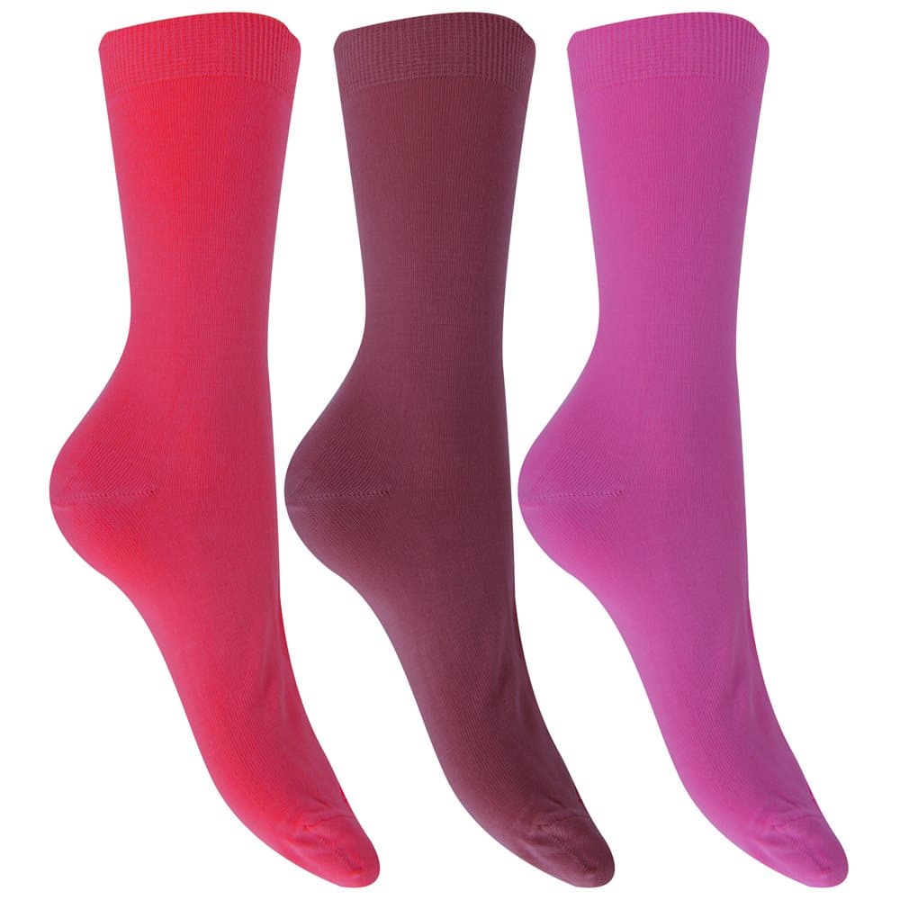 Womens/Ladies Extra Fine Silk Touch Bamboo Socks (3 Pairs)