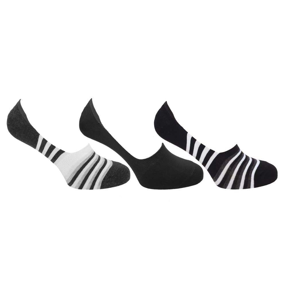 Floso Mens Invisible Trainer Socks (Pack Of 3)