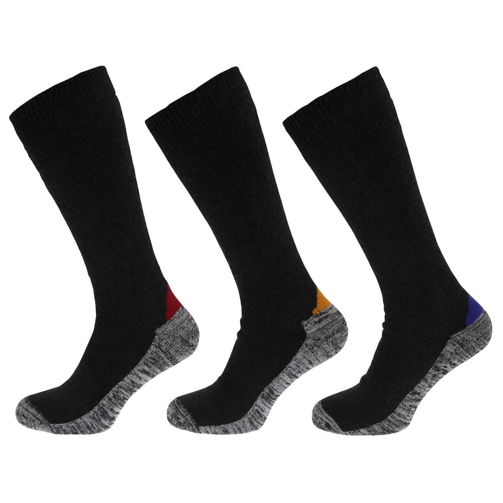 Mens Longer Length Wool Blend Functional Work Socks (3 Pairs)