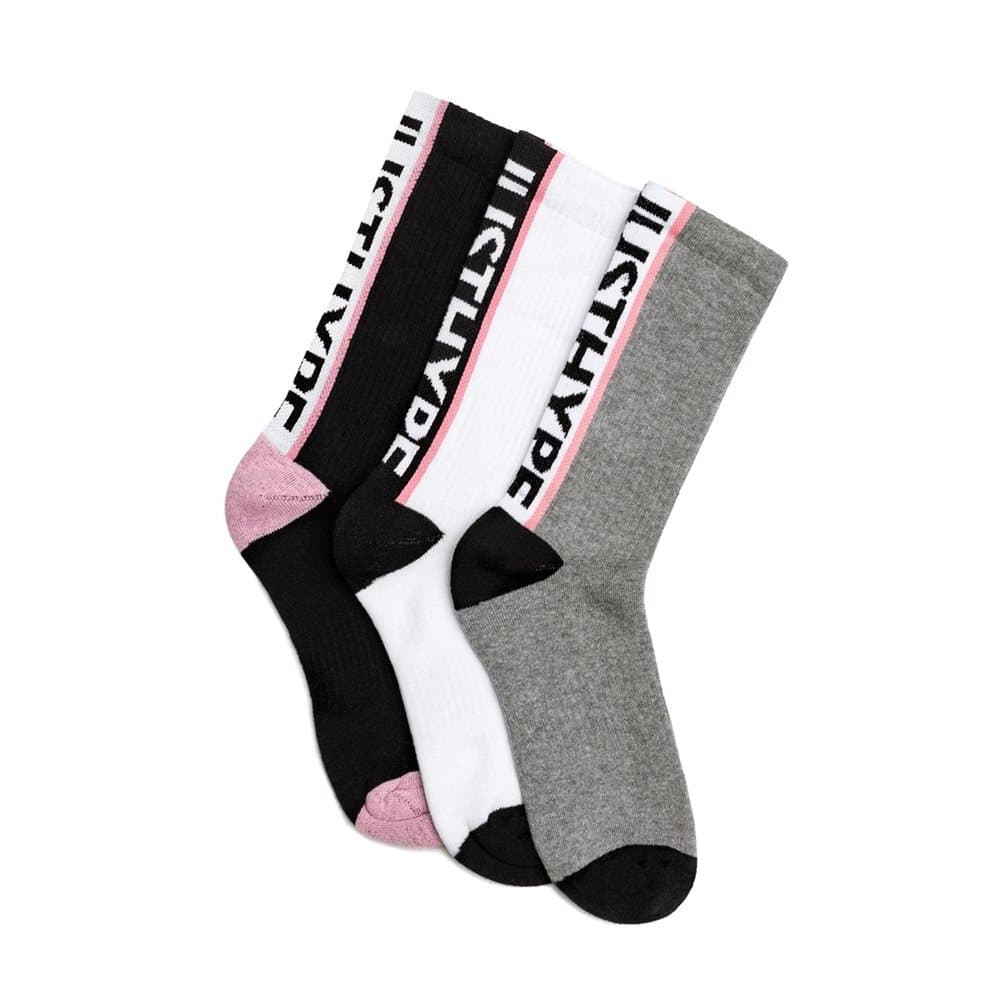 Hype Unisex Justhype Crest Crew Socks (3 Pairs)