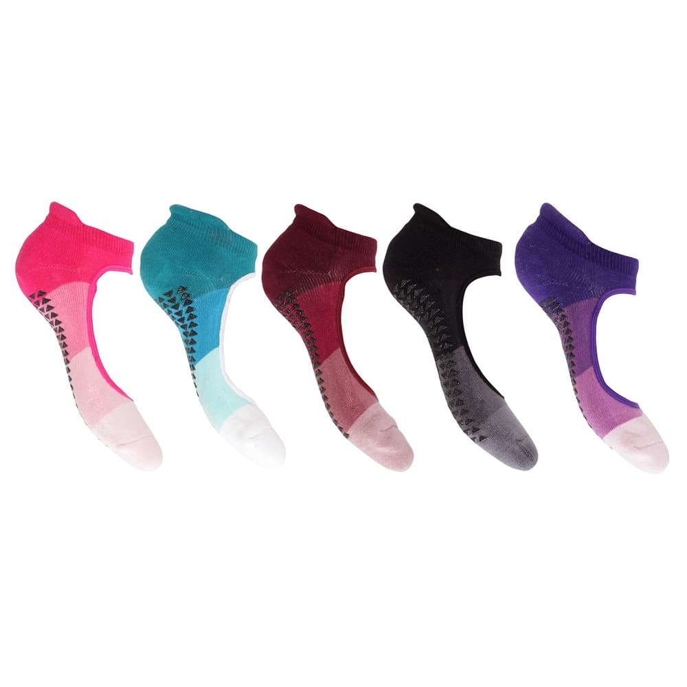 Studio Fit Yogastrumpor med två ton Anti Slip Performance för kvinnor / damer (paket med 5)