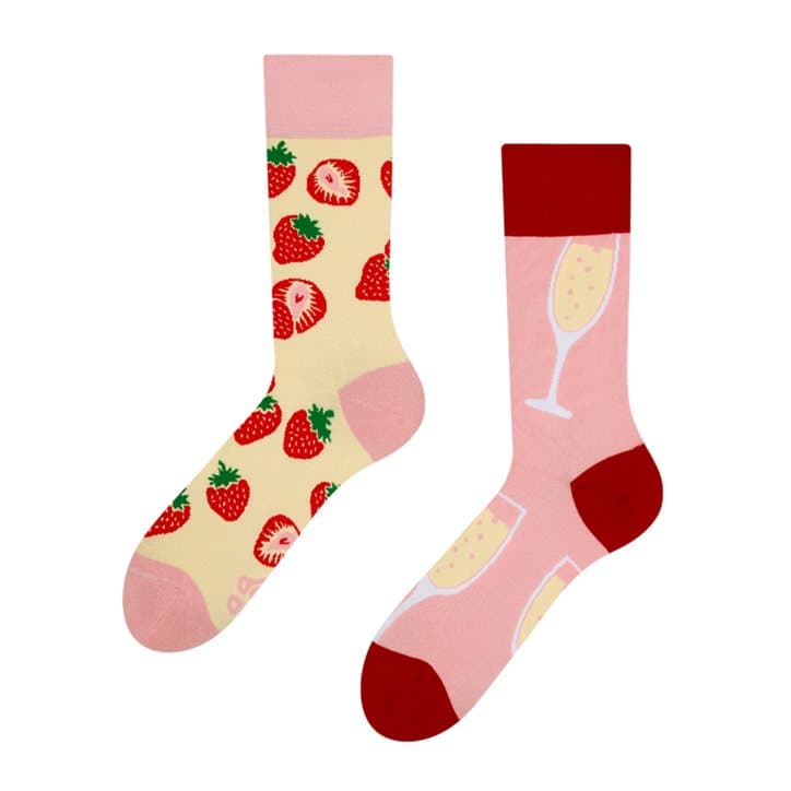 Good Mood Socks Champagne & Jordgubbe