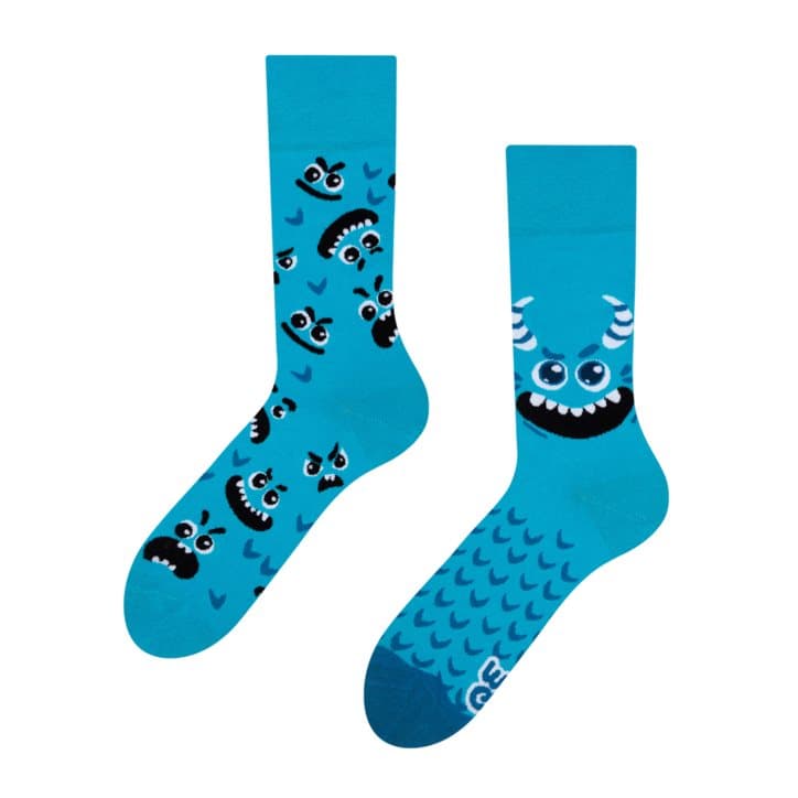 Good Mood Socks Blå Monster